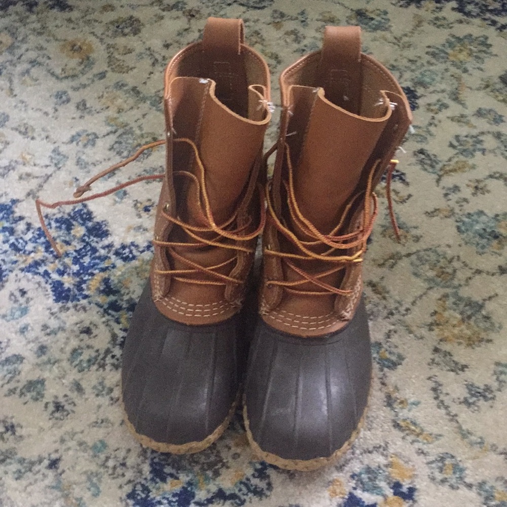 Lightly worn bean boots